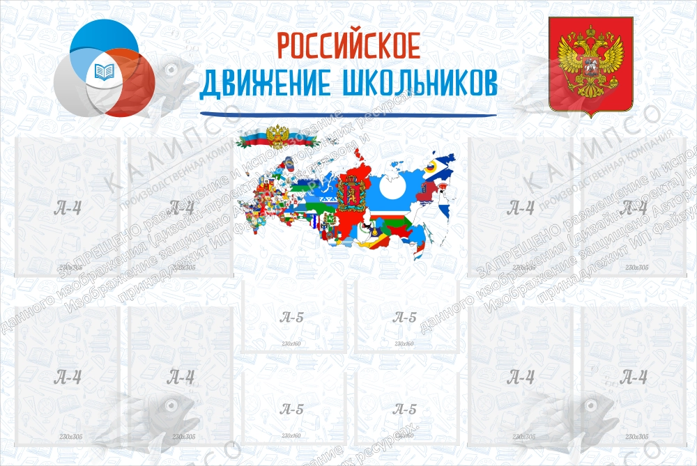 Стенд "Российское движение школьников" арт. ШК-3967