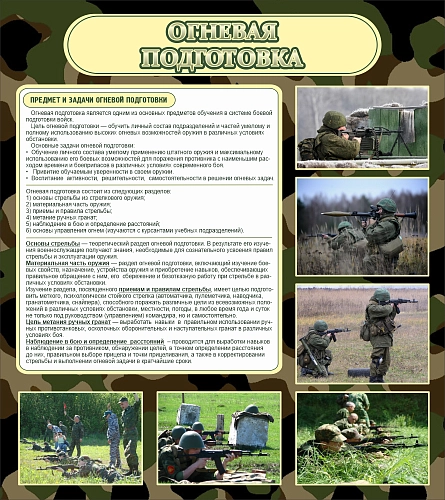 Стенд "Огневая подготовка" арт. ШК-1610