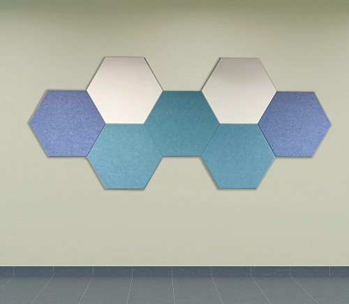 Комплект резных стендов из ЭКО-войлока "Соты"(Дизайн по вашим материалам), арт. ШК-4565