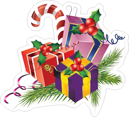 Стенд "Новогодние подарки", резной арт. ДС-3762