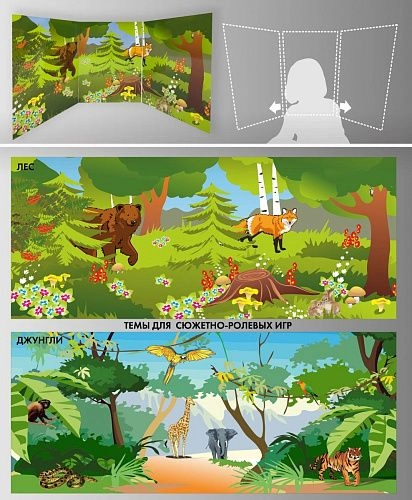 Стенд для сюжетно-ролевых игр 2-х сторонний №3 арт. ДС-04164