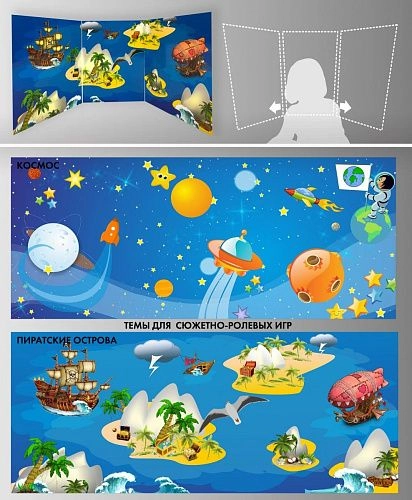 Стенд для сюжетно-ролевых игр 2-х сторонний №5 арт. ДС-04166