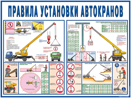 Стенд "Правила установки автокранов" арт. ПО-0009