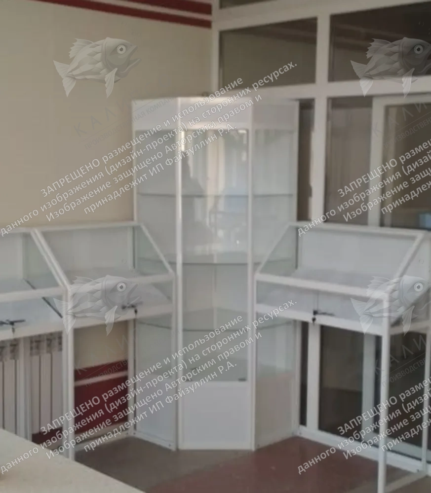 Шкаф-витрина угловая с подсветкой арт. ШК-3707