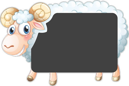 Стенд с меловой поверхностью "Овечка" арт. ДС-1209