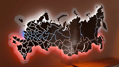 Карта России с подсветкой, арт. СП-4006