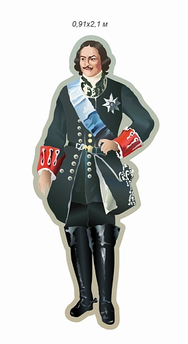 Стенд резной "Петр I" арт. ШК-4635