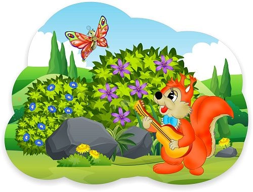 Стенд "Белочка под кустом", резной арт. ДС-1565