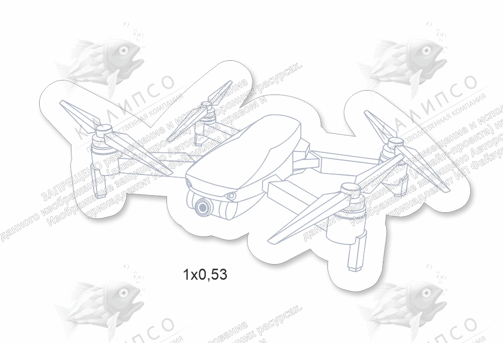 Стенд резной "Беспилотный летательный аппарат" арт. БАС-0109