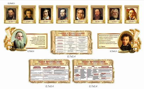 Комплект стендов "Русский язык и литература" арт. ШК-4079 от Калипсо Комплект стендов "Русский язык и литература" арт. ШК-4079