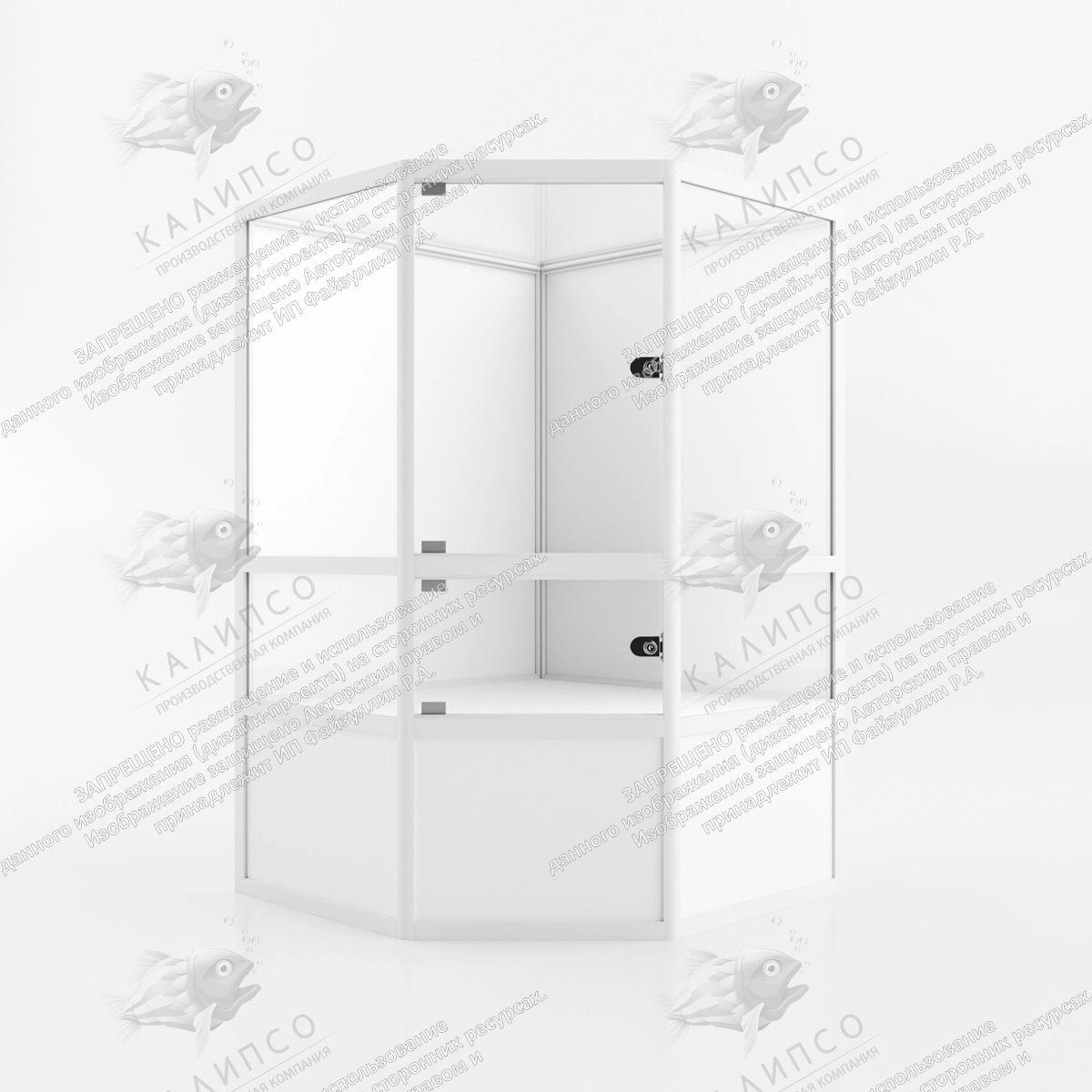 Шкаф-витрина угловая (малая) арт. ШК-3711