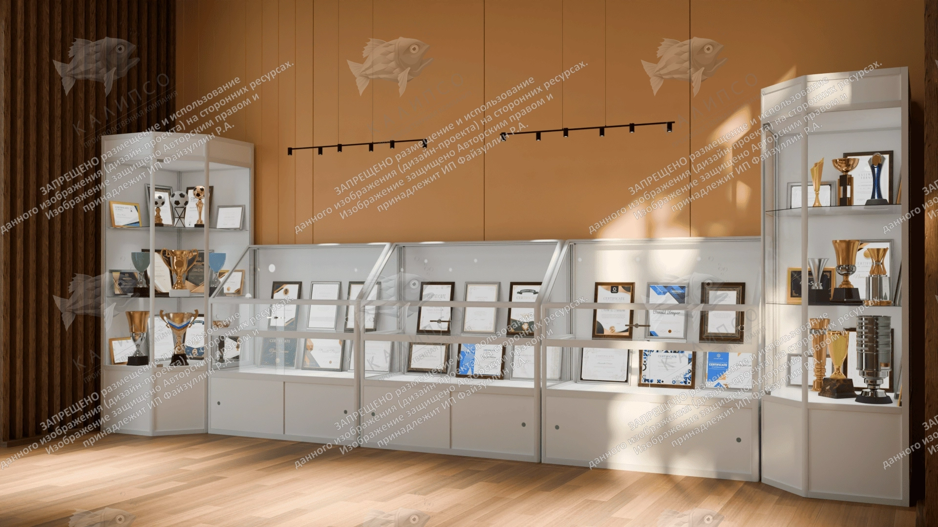 Шкаф-витрина угловая 0.8х0.8х2.2 м арт. ШК-3709