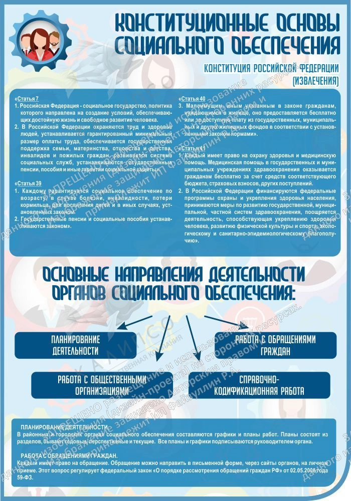 Стенд "Конституционные основы социального обеспечения" арт. К-0111