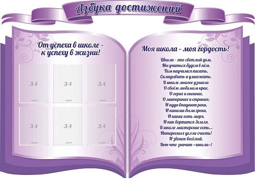 Стенд "Азбука достижений", резной арт. ШК-02163