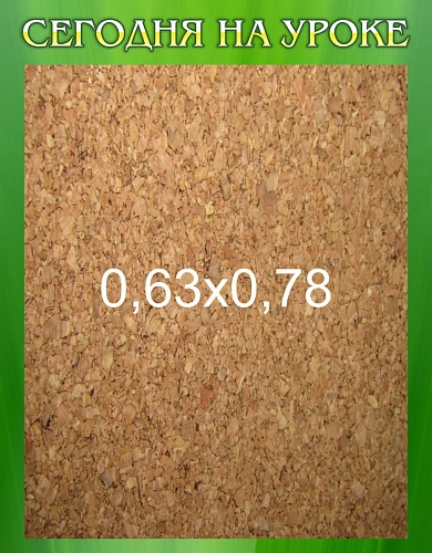 Стенд "Сегодня на уроке" пробковый арт. ШК-3212