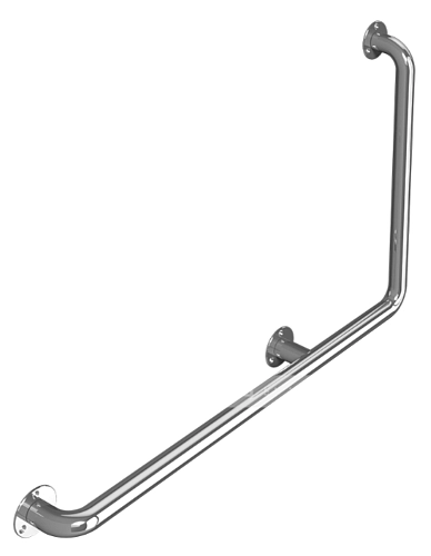 Поручень для ванны туалета угловой Г-образный (правый) арт. 80011-1П