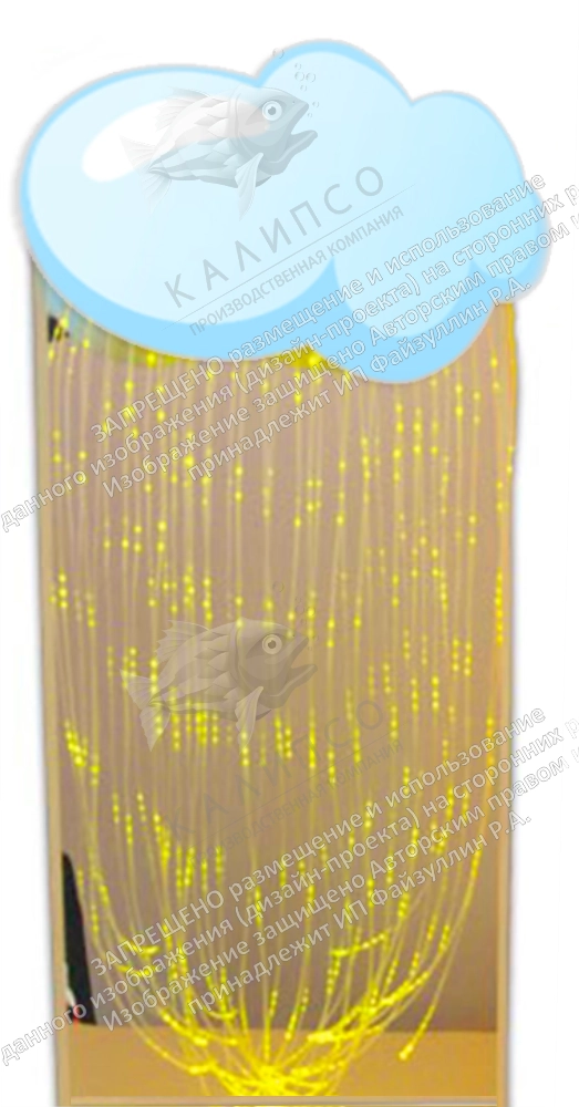 Зеркальное панно с фибероптическими нитями арт. СК-9