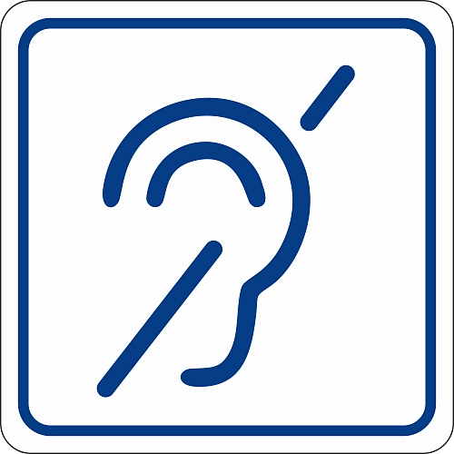 Пиктограмма «Доступность объекта для инвалидов по слуху» (плоская), ударопрочный полистирол, арт. ТБ-28 от Калипсо Пиктограмма «Доступность объекта для инвалидов по слуху» (плоская), ударопрочный полистирол, арт. ТБ-28