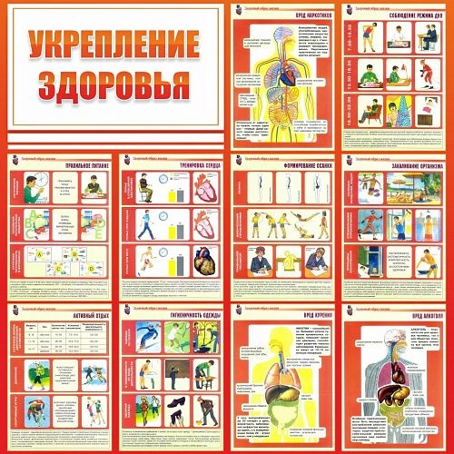 Стенд "Укрепление здоровья" арт. ШК-2728