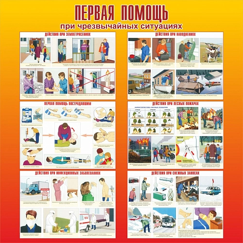 Стенд "Первая помощь при чрезвычайных ситуациях" арт. ШК-1662 от Калипсо Стенд "Первая помощь при чрезвычайных ситуациях" арт. ШК-1662