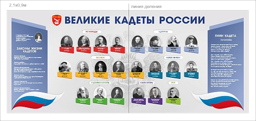 Стенд "Великие кадеты России", арт., ШК-4615