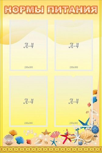 Стенд "Нормы питания" арт. ДС-04108