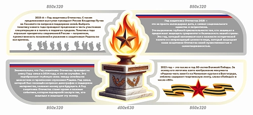 Комплект резных стендов "Вечный огонь", арт. ШК-4618