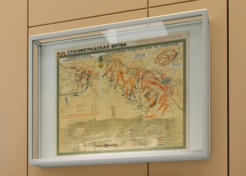 Cтенд-витрина 115х85х15, с защитной бронирующей пленкой, арт. ШК-3703Б