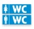 Комплект табличек "WC" арт. О-0209