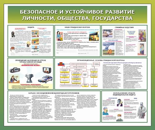 Стенд "Безопасное и устойчивое развитие  личности, общества, государства" арт. ШК-4494