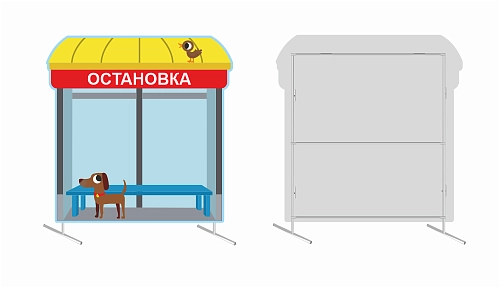 Ростовая фигура "Остановка" на джокер-трубах, арт. АГ-0113