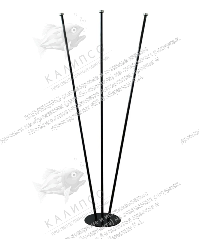 Подставка металлическая с основанием Диск 3 штока 2,25 м, арт. Ф-50