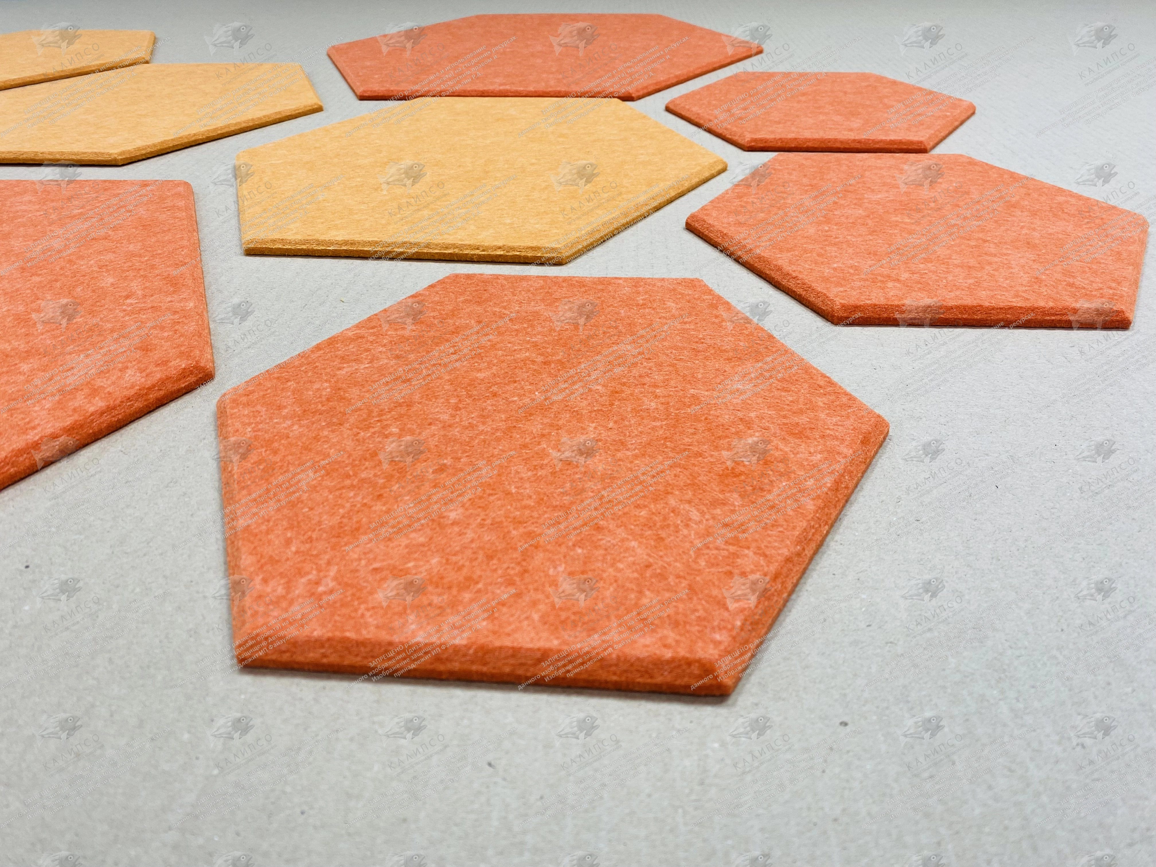 Комплект резных стендов из ЭКО-войлока "Соты", арт. ШК-4632