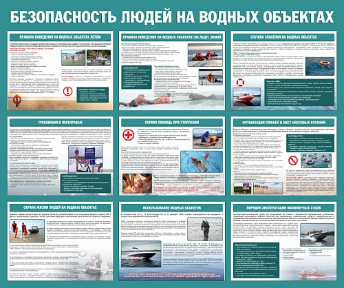 Стенд "Безопасность людей на водных объектах" арт. ПО-0107