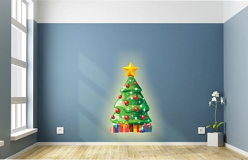 Стенд "Новогодняя ель" с подсветкой арт. ШК-3784