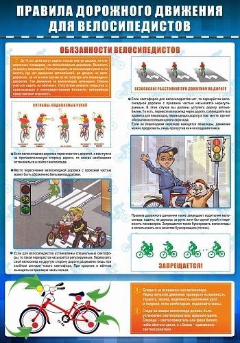 Стенд "ПДД для велосипедистов" арт. ШК-02110