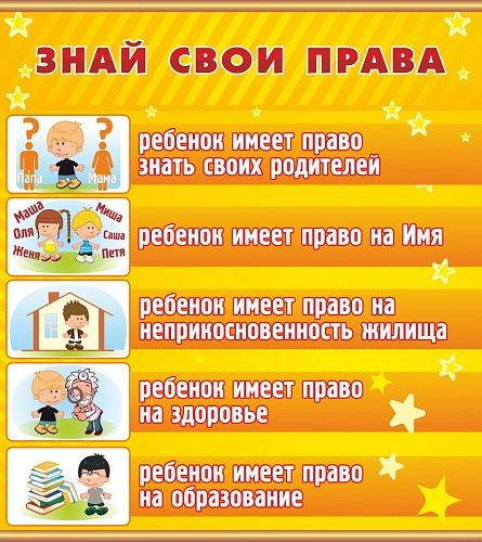 Стенд "Знай свои права" арт. ДС-0414