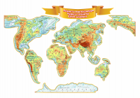 "Карта Мира" комплект из 8-ми резных стендов с подсветкой