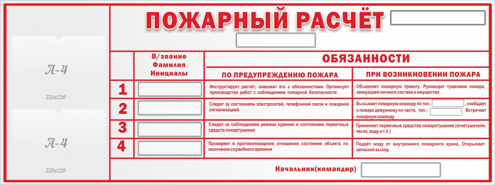 Пожарный расчет. Стенд пожарный расчет. Пожарный расчёт образец. Доска пожарного расчета.