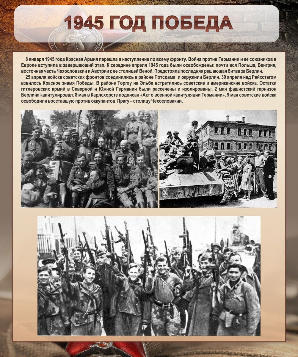 Информация о войне 1945. Стенд 1945 год. Стенды по Великой Отечественной войне для школы.