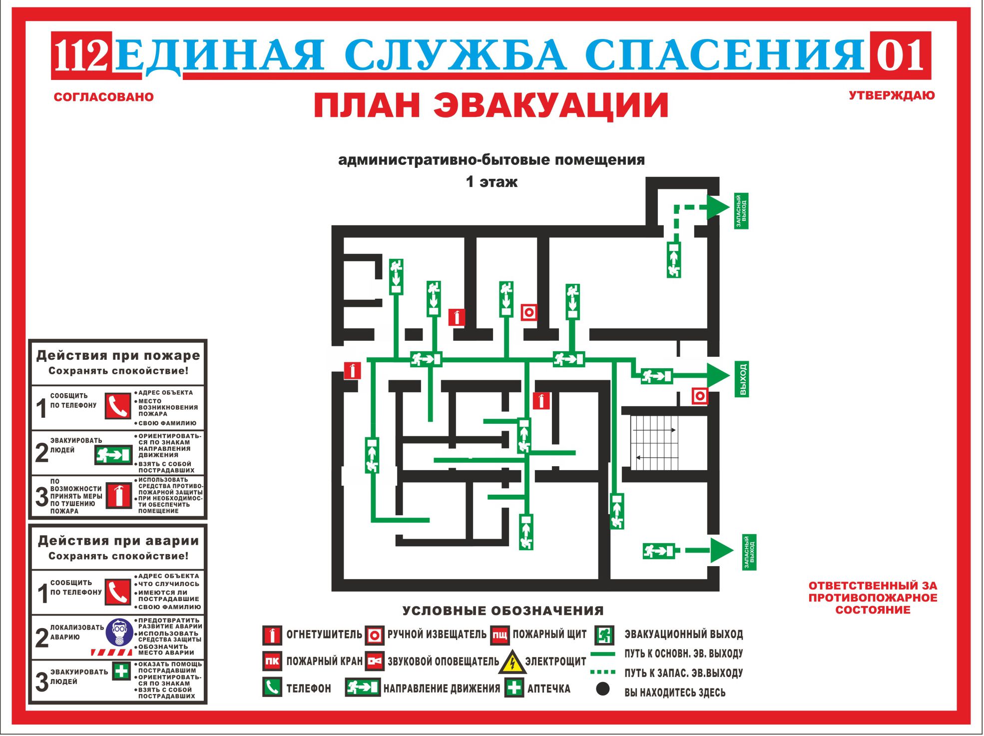 Толщина линий на плане эвакуации по гост